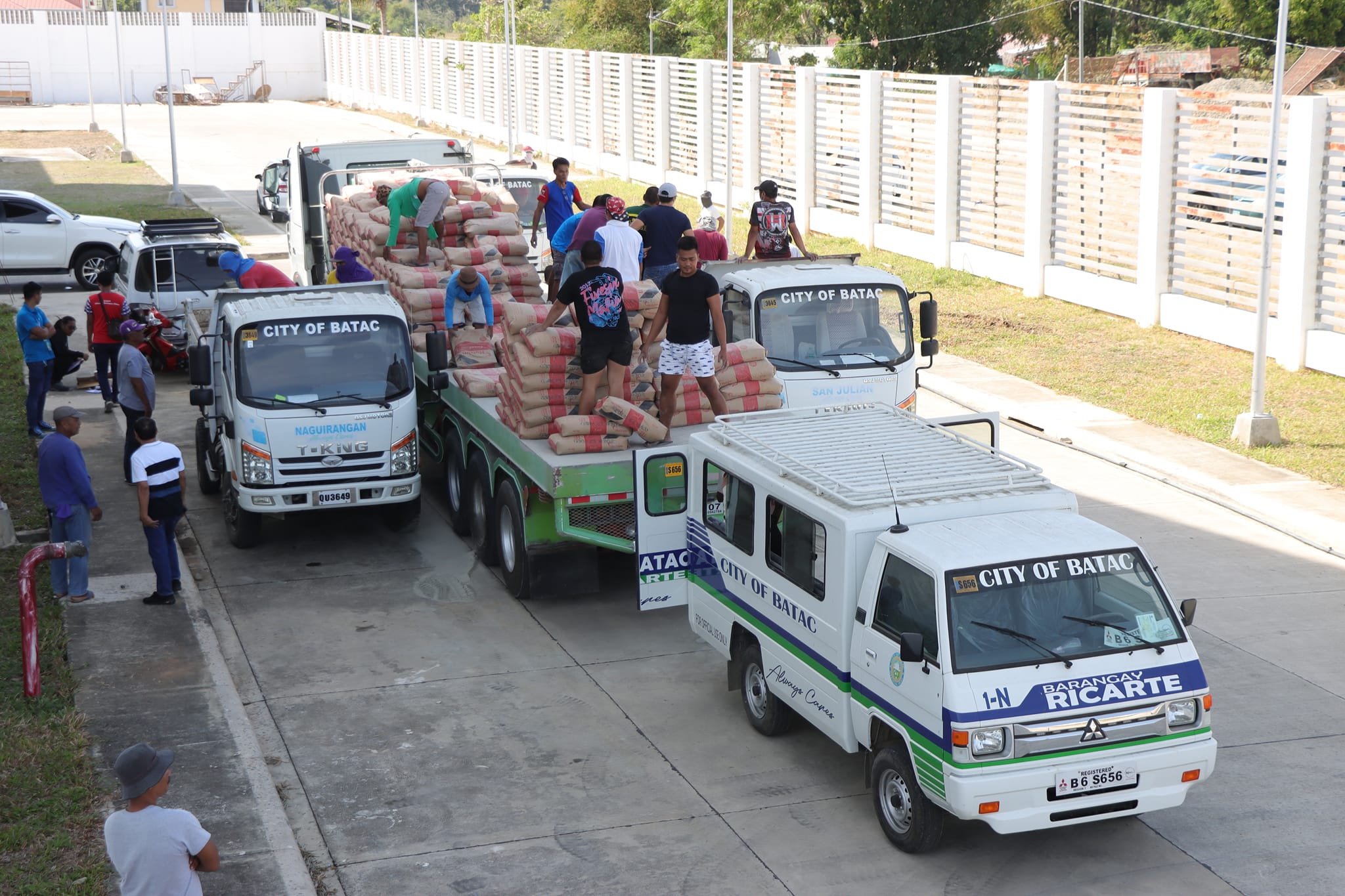 Delivery of first batch of cement for our barangays from PGIN